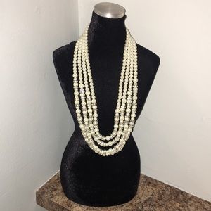 💎 Pearl statement multilayer w/rhinestone 💎